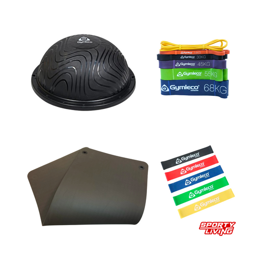 Pakken for deg som trenger litt ekstra motstand i hverdagen. Enten du trener hjemme eller er på farten, er dette et perfekt supplement til dine treningsrutiner. Alt du trenger for å ta hjemmetreningen til neste nivå med minibands, strikk, motstandsbånd, BOSU-ball og treningsmatte. Kjøp idag hos SportyLiving!