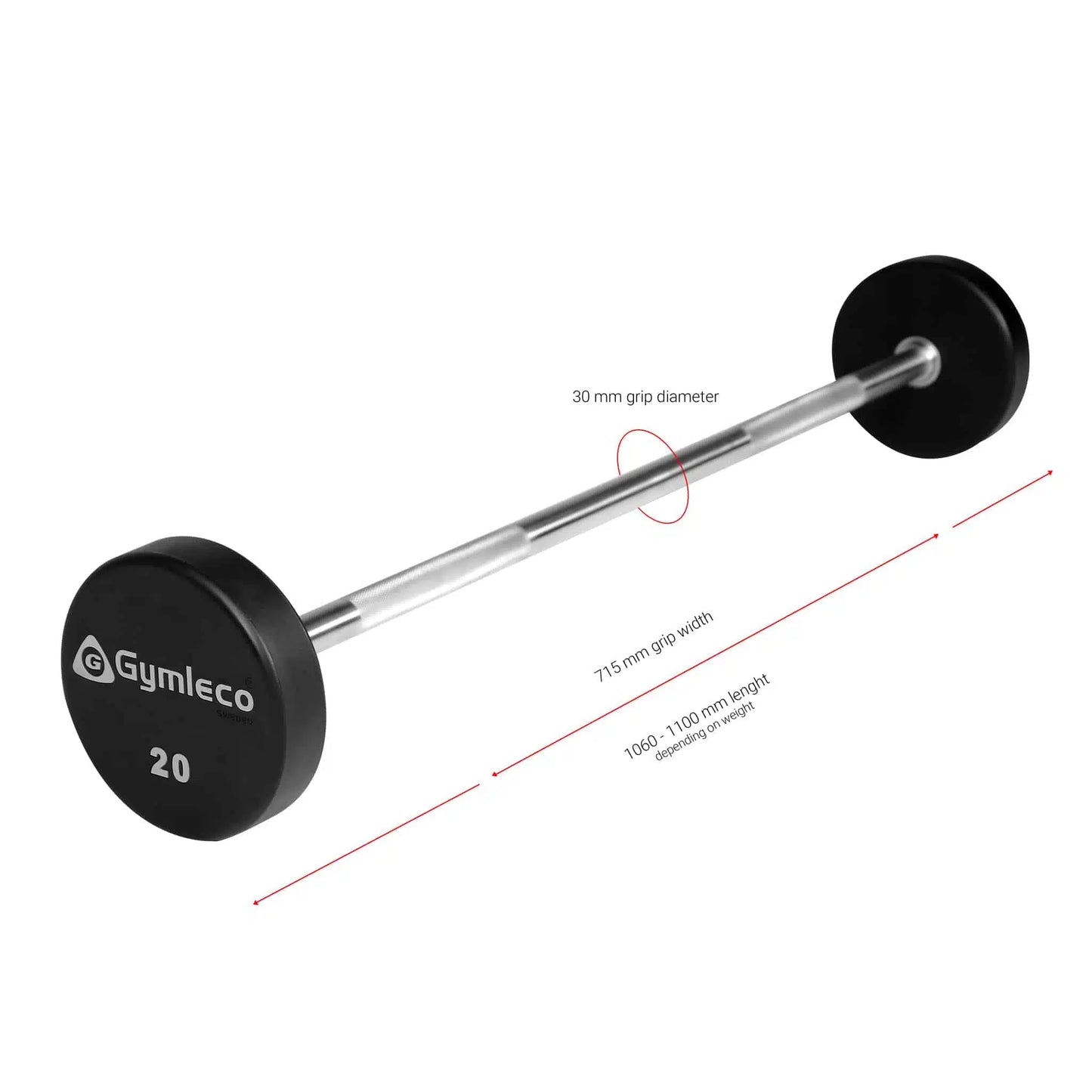 Denne skivestangen fra Gymleco er svært slitesterk og holdbar, takket være det sterke materialet. Med denne rette og faste stangen, har du et bredt spekter av handlingsrom for å trene ulike muskelgrupper. Her kan du utføre både trening av biceps, triceps, rygg, bein, bryst og skuldre. Kjør bicepscurls, franskpress, skulderpress eller smale benkpress. Her er mulighetene enorme, og kun din fantasi vil sette grensene. Kjøp nå hos SportyLiving. 